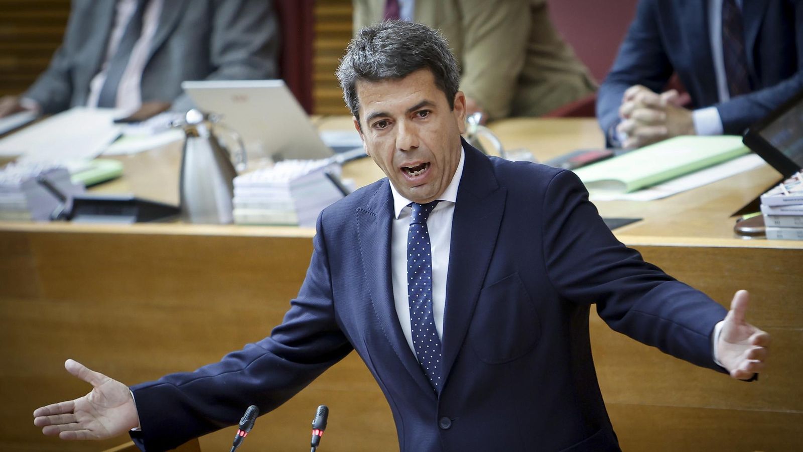 El president Mazón, este dijous en la sessió de control a les Corts