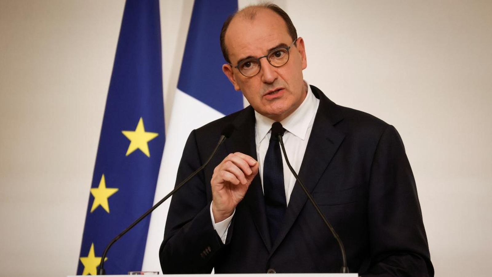 El primer ministre, Jean Castex, en roda de premsa