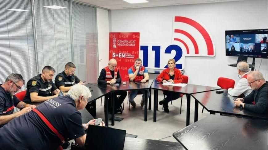 Imatge d'una de les reunions del Cecopi, encapçalat per l'exconsellera Pradas Imatge d'una de les reunions del Cecopi, encapçalat per l'exconsellera Pradas