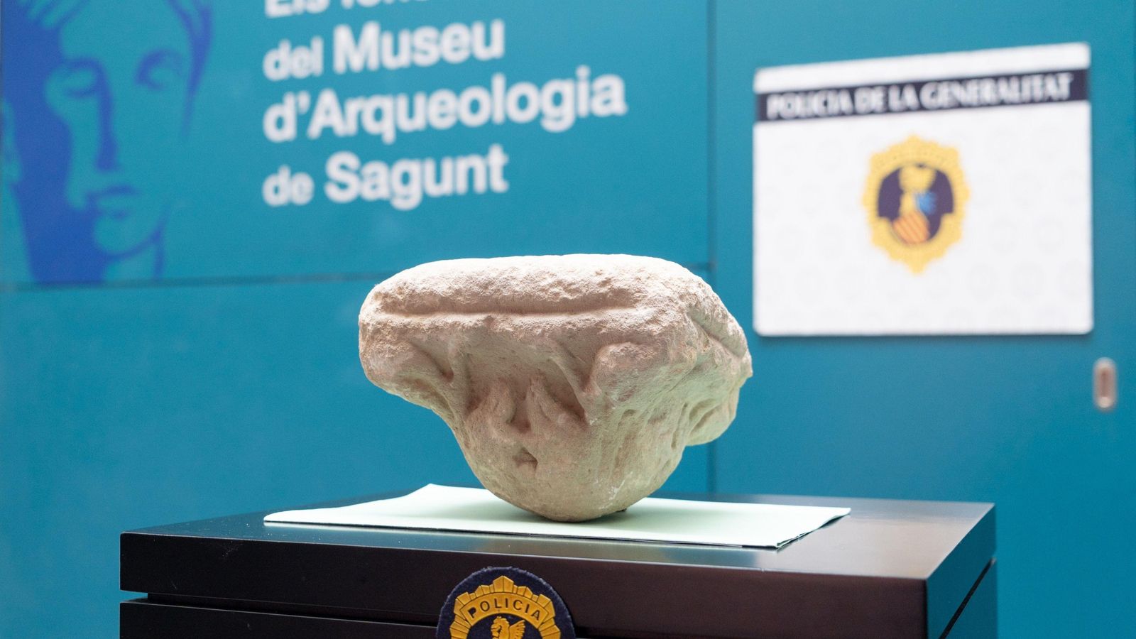 El capitell del segle XV que s'ha recuperat gràcies a la reforma d'una vivenda de Sagunt