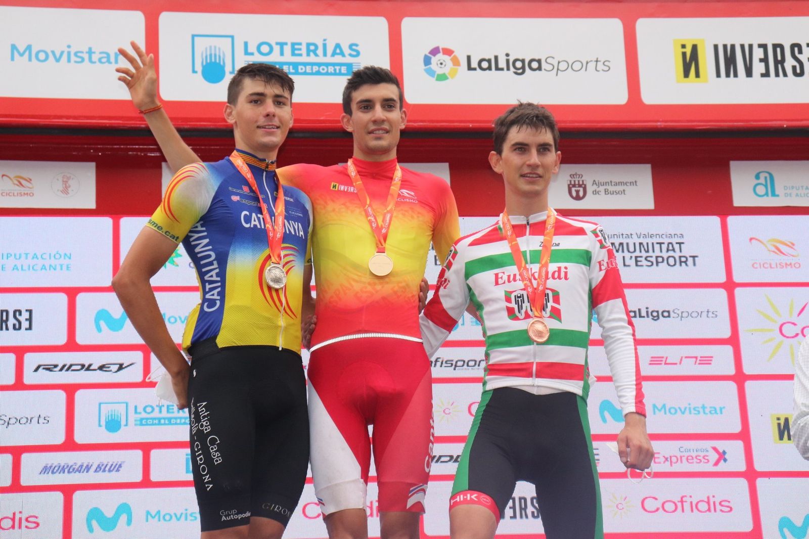 Iván Cobo, en el pòdium