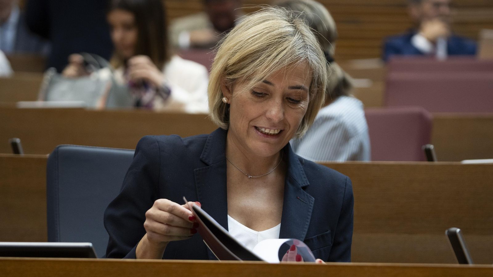 Elisa Núñez, consellera de Justícia, en les Corts