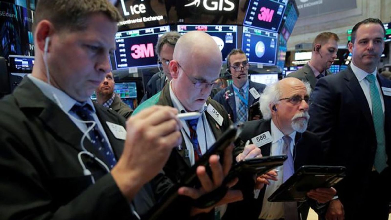 Corredors de borsa de Wall Sreet, a Nova York