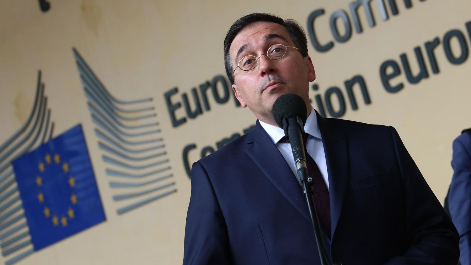 El ministre Albares, este dijous a Brussel·les