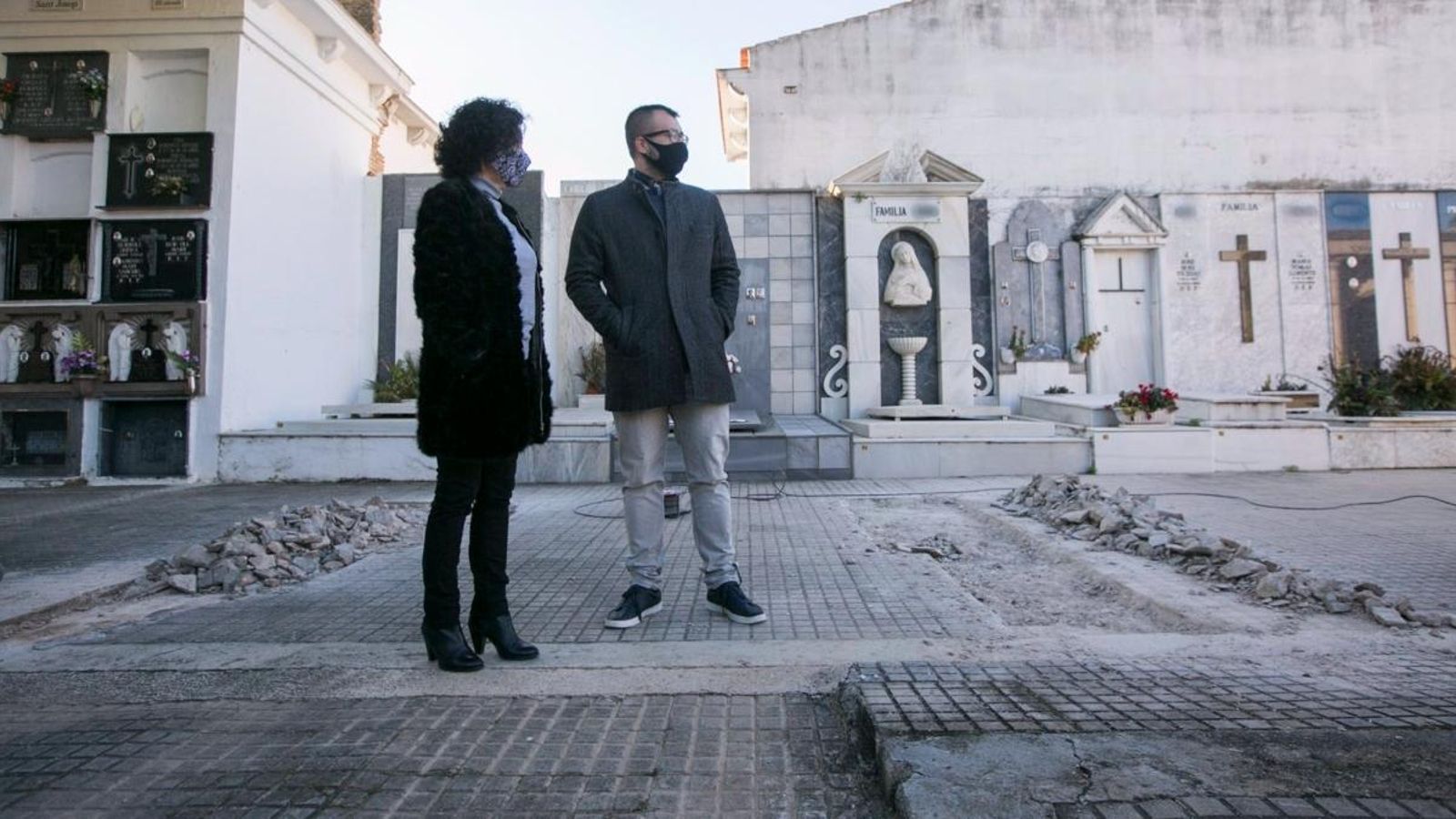 Zona del cementeri de Gandia on han començat les excavacions per a localitzar les víctimes de la represió franquista