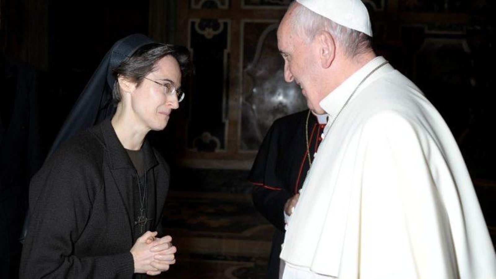 Raffaella Petrini amb el papa Francesc