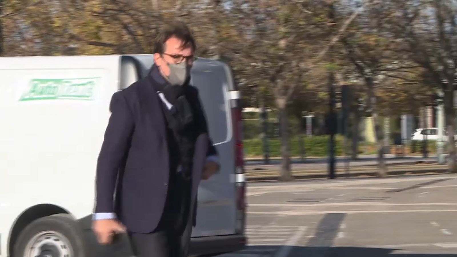 Quico Catalán a l'entrada a l'estadi Ciutat de València