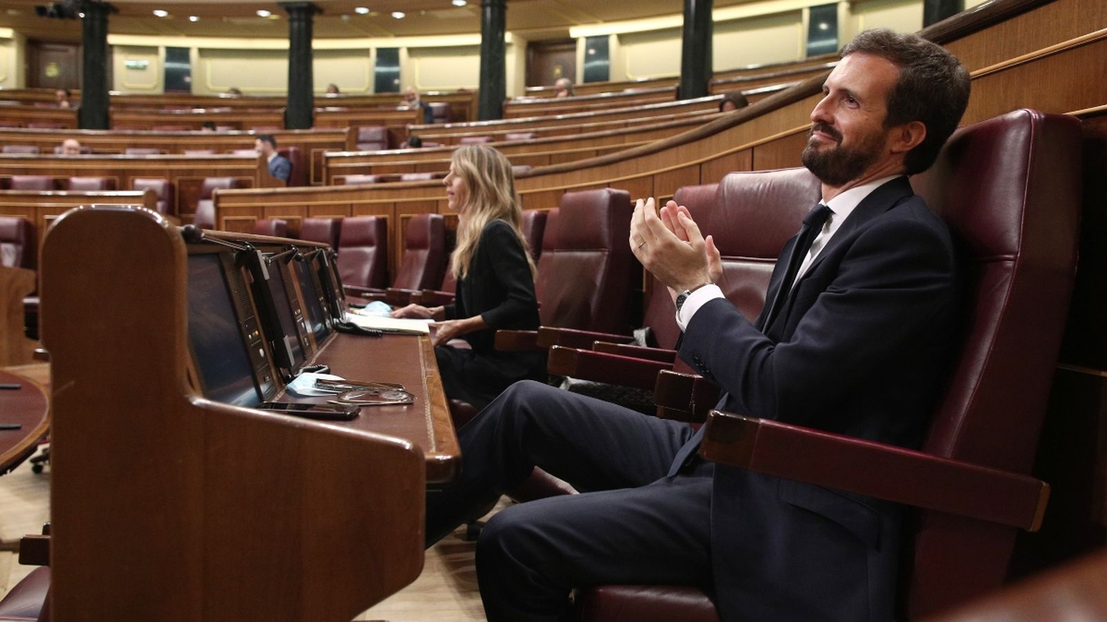 Pablo Casado, en una imatge en l’hemicicle del Congrés