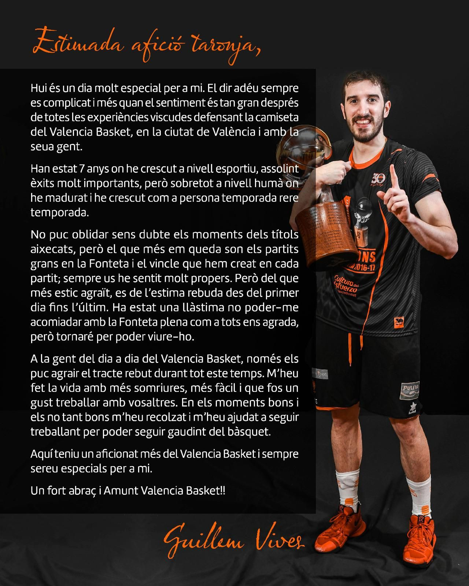 Missatge de comiat de Vives