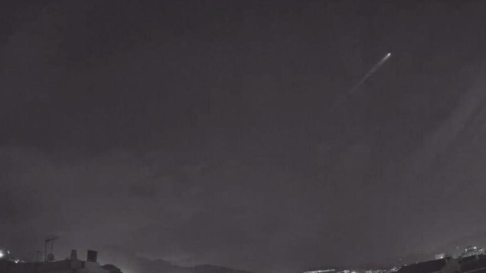 Imatge captada del bòlid artificial