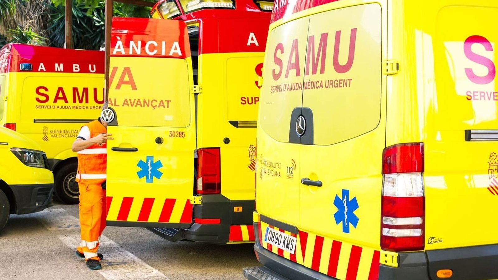 Accident entre un cotxe i una moto a San Isidro