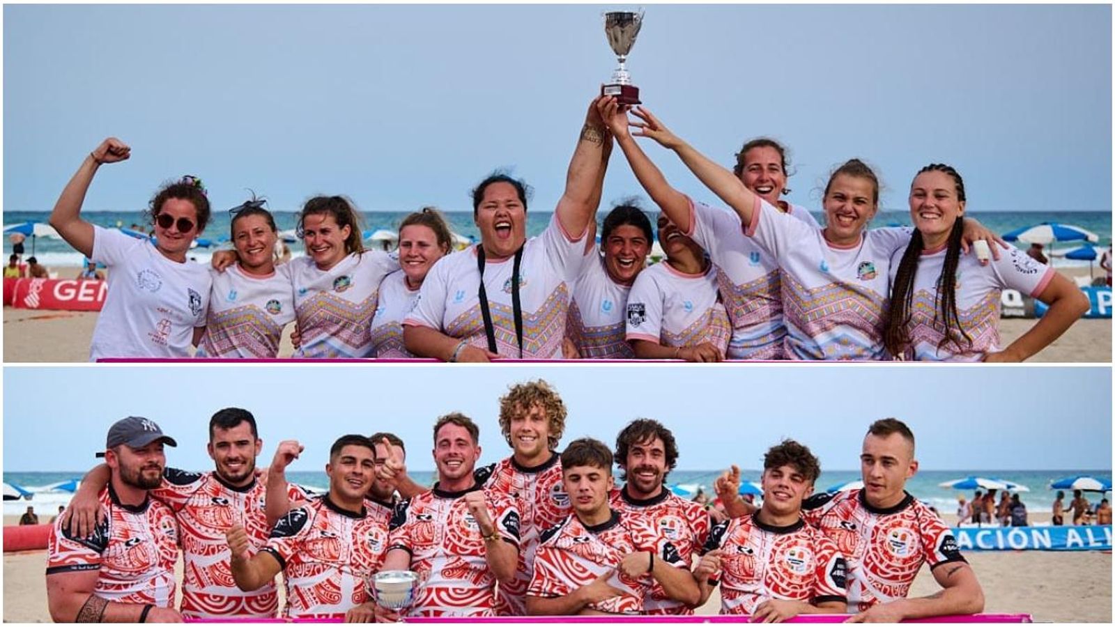 Beach Furies i Bombons Rugbi, amb el títol de campions