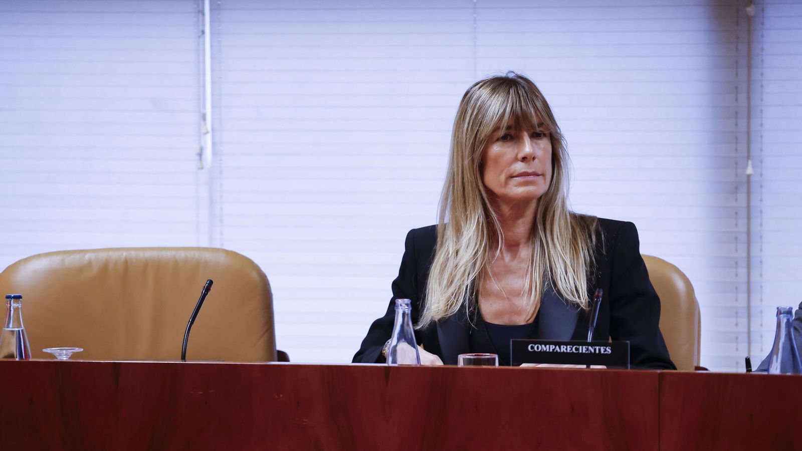 Begoña Gómez durant la primera sessió de la comissió d'investigació impusada pel PP