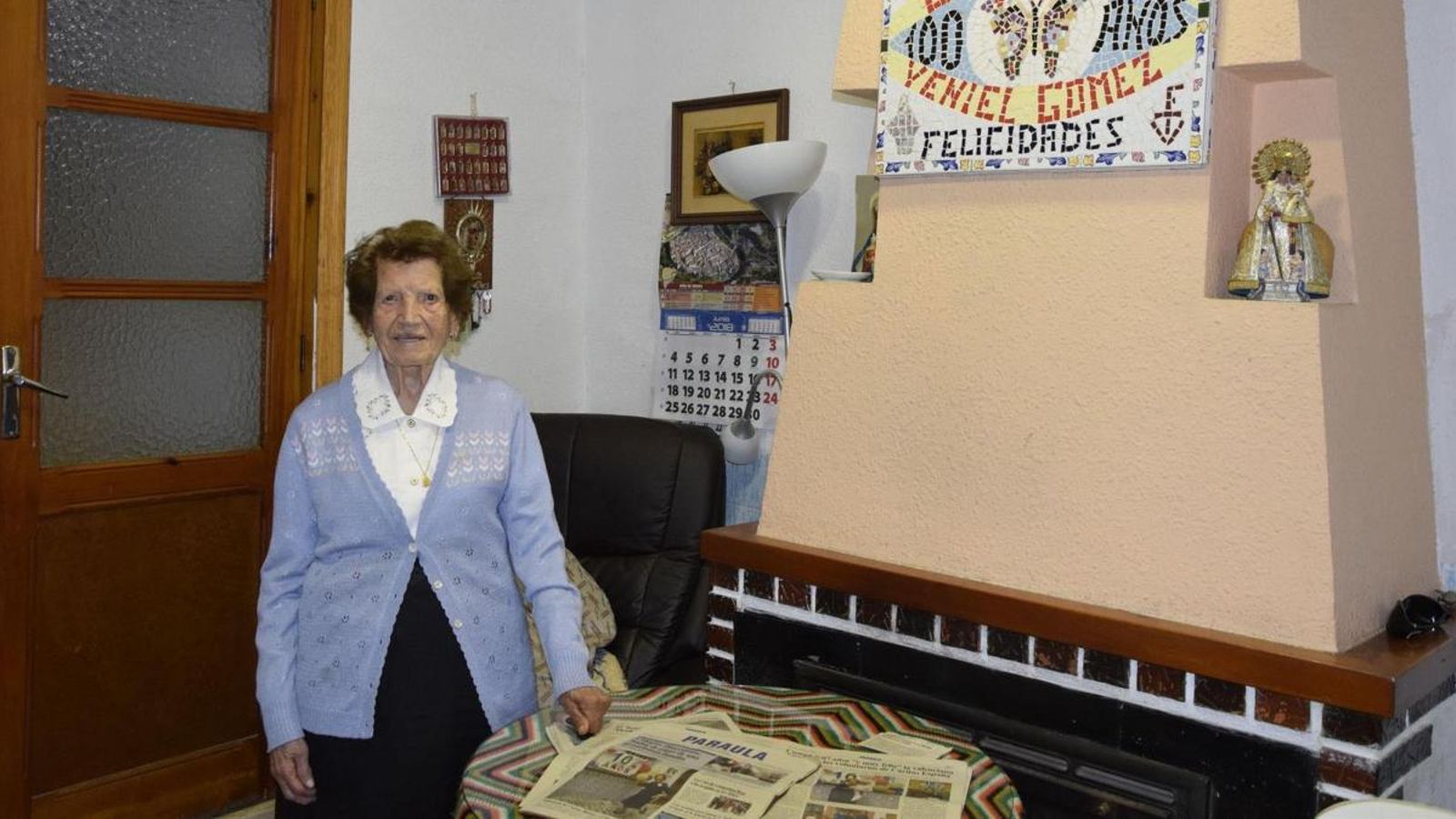 Clotilde Veniel en sa casa de Bicorb, en una imatge d’arxiu