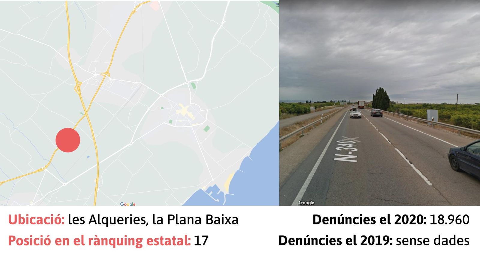 Ubicació del radar del punt quilomètric 960 de l'N-340