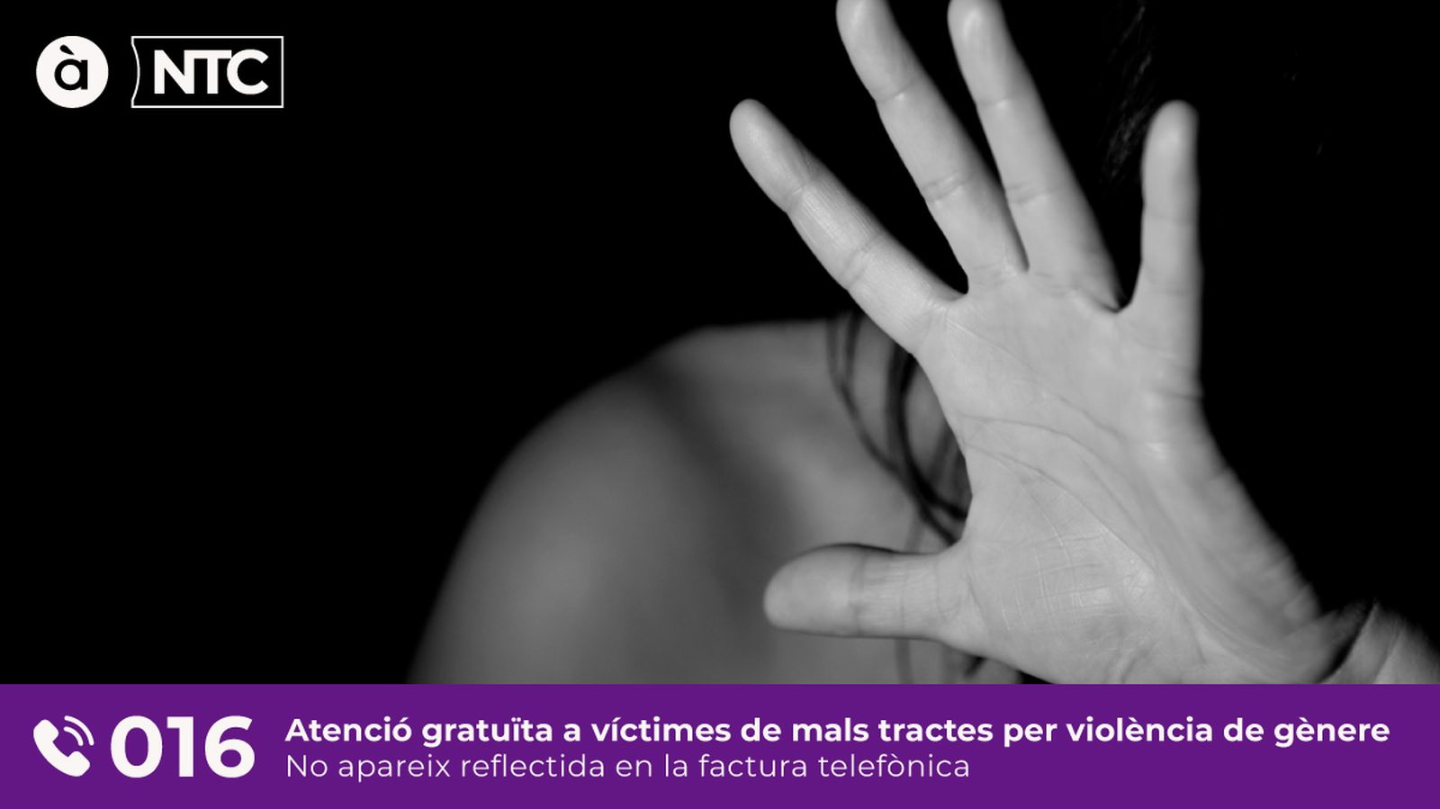 El 016 és el número d'atenció gratuïta a víctimes de mals tractes per violència de gènere