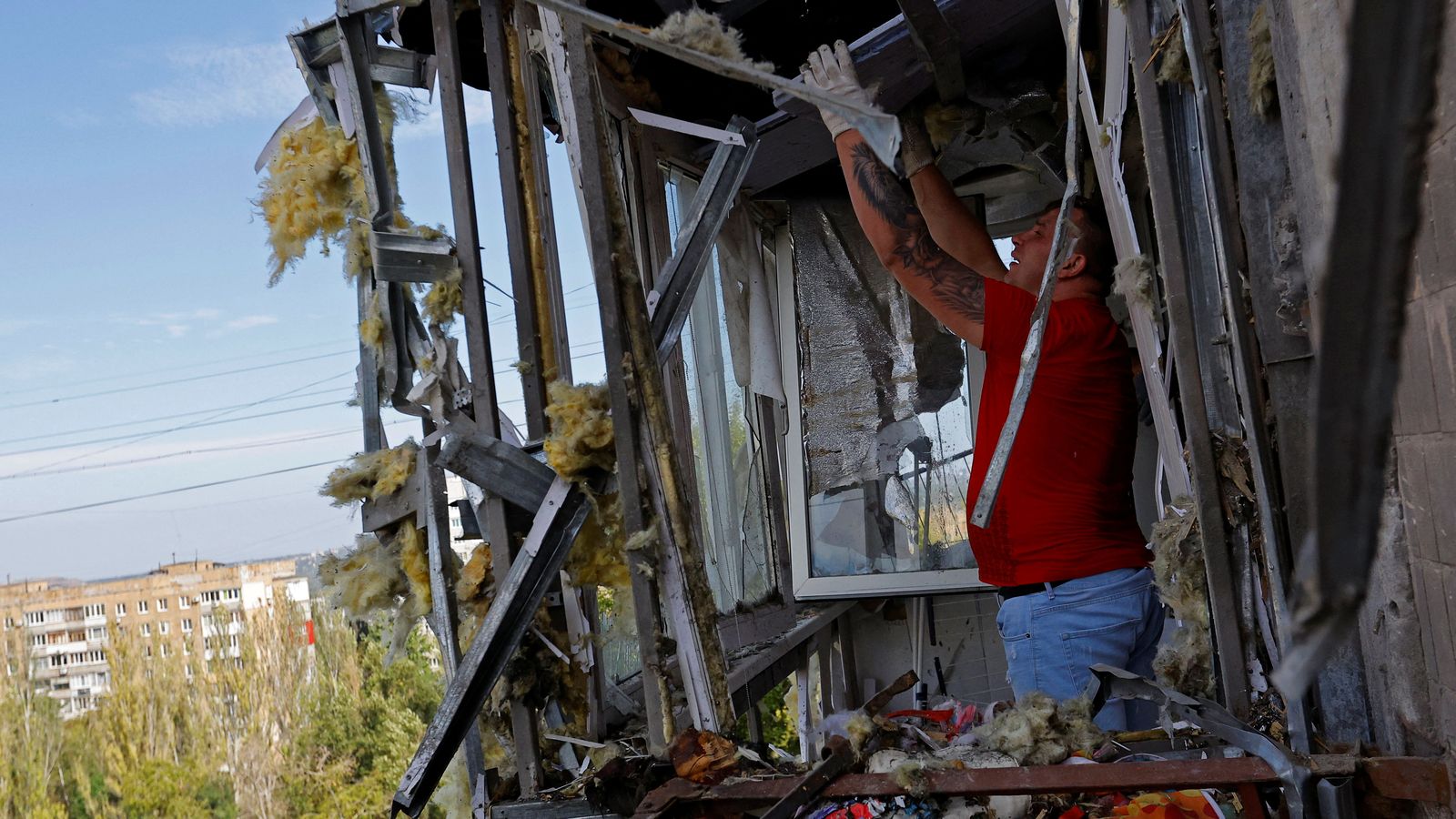 Un edifici destrossat després d'un bombardeig recent al Donetsk (5 de setembre)