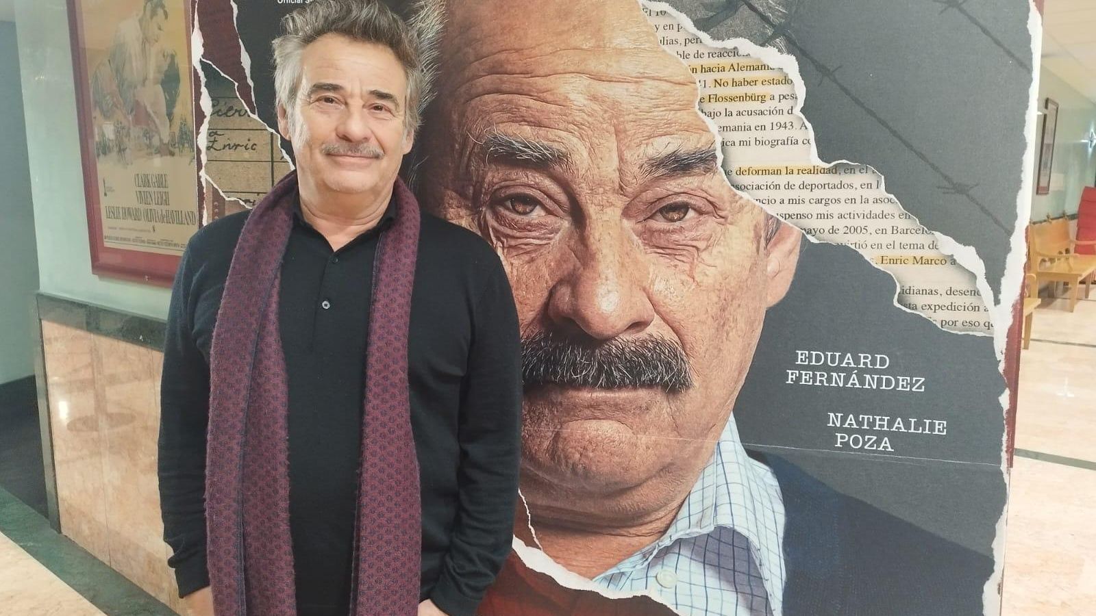 L'actor Eduard Fernández durant la presentació de 'Marco' als Cines Lys de València