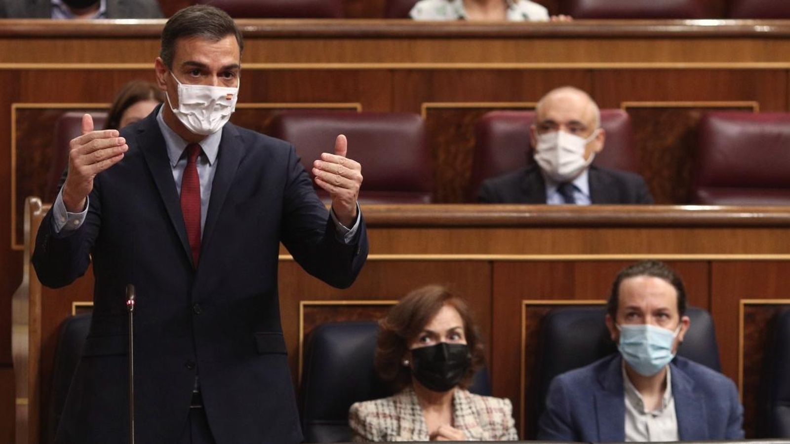 El president del govern espanyol durant una de les seues intervencions al Congrés