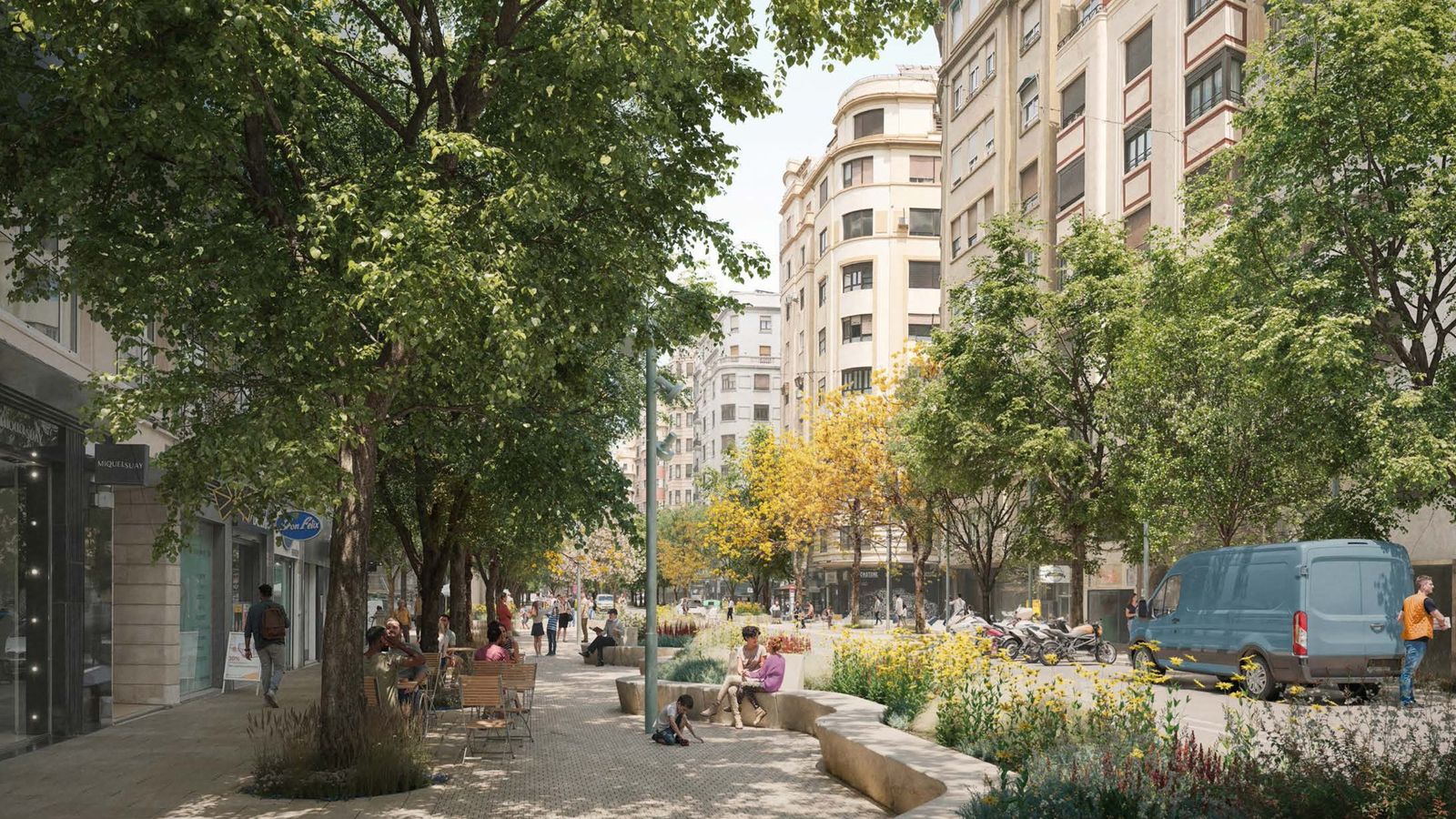 Així quedaria l'Avinguda de l'Oest de València segons el projecte