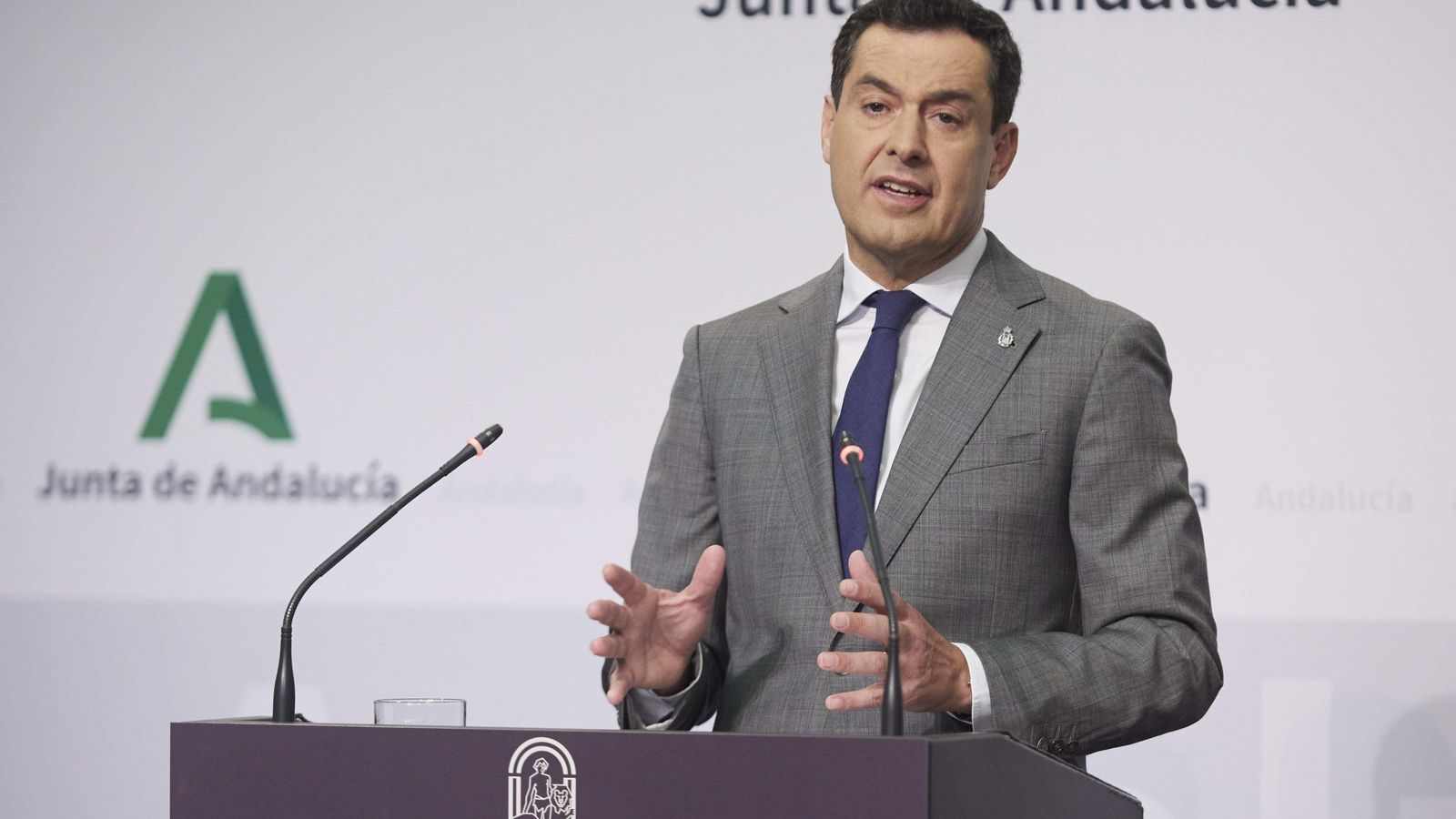 Juanma Moreno ofereix una roda de premsa per a anunciar la conformació del nou govern