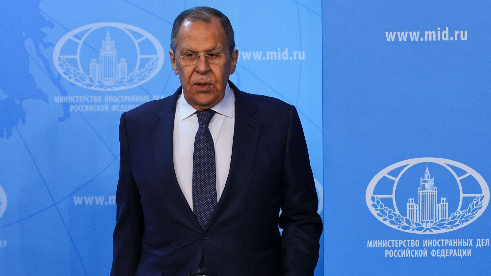 El ministre d'Afers Exteriors de Rússia, Serguei Lavrov, durant la conferència anual a Moscou