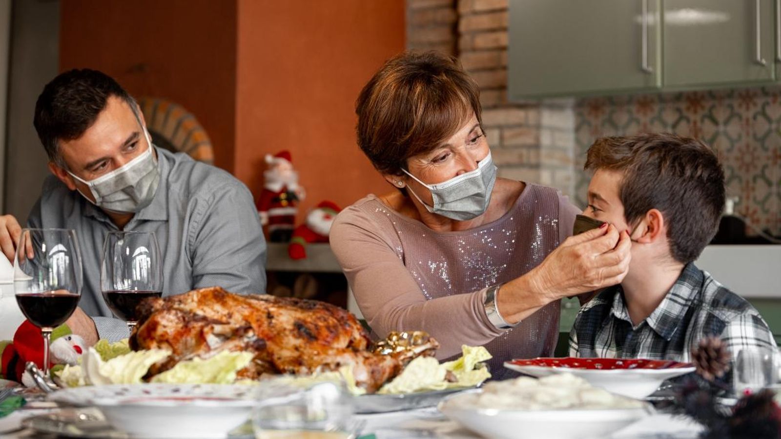 Imatge de la recreació d'un sopar de Nadal