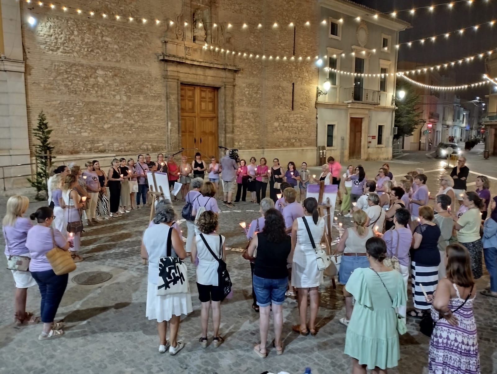 Un altre moment de la vigília, a Silla 