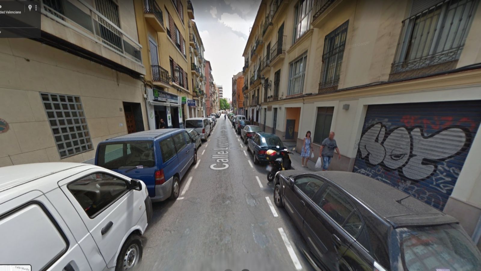 Imatge del carrer Lepanto, on es localitza l'edificio on ha caigut el balcó