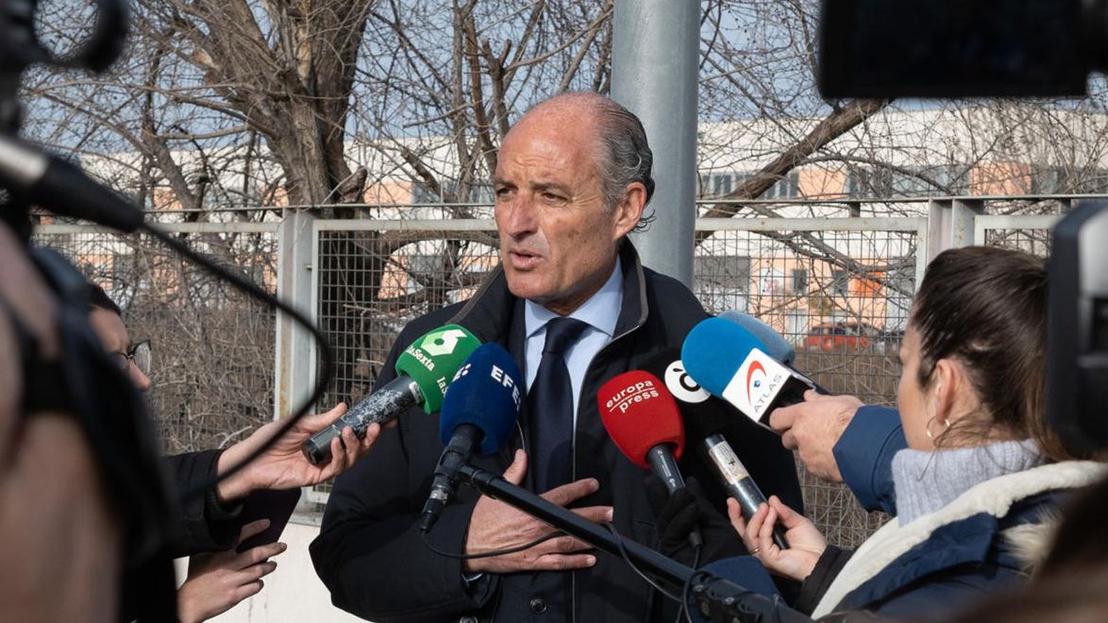 Camps atén els mitjans en la seu de l'Audiència Nacional a San Fernando de Henares