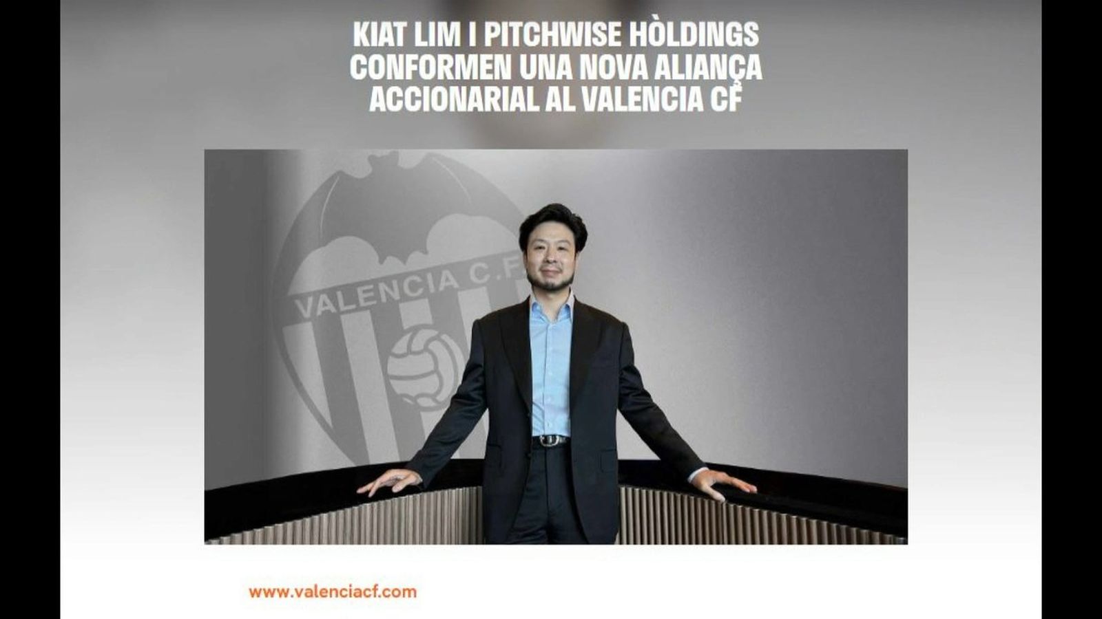 Peter Lim ven el 42% de les accions del València a Pitchwise Holdings
