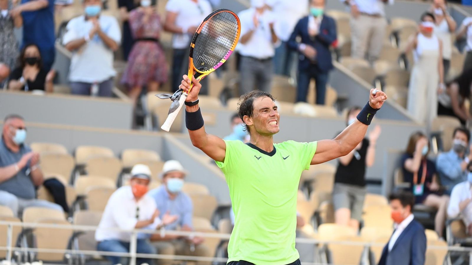 Nadal celebra la victòria contra Sinner