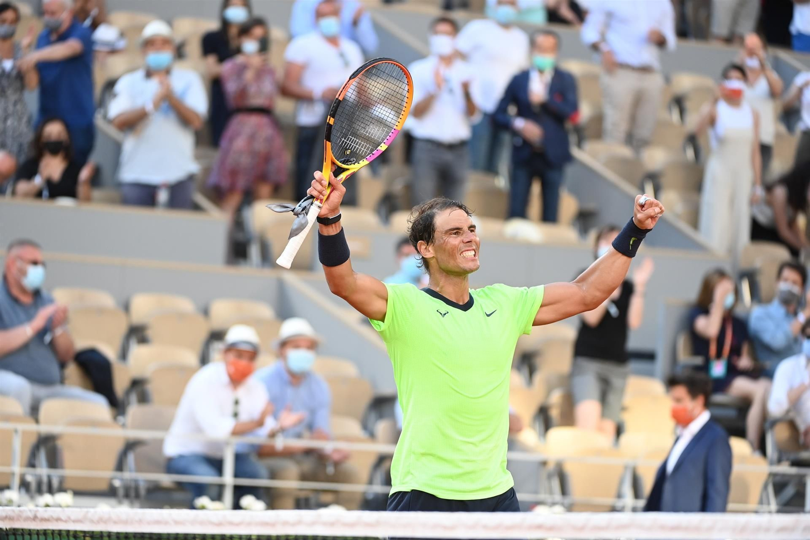 Nadal celebra la victòria contra Sinner
