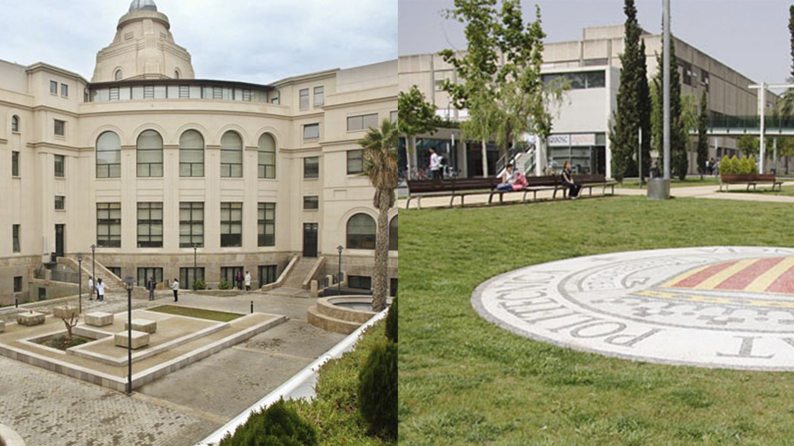 Imatge d'arxiu de la Universitat de València (esquerra) i la Universitat Politècnica de València (dreta)