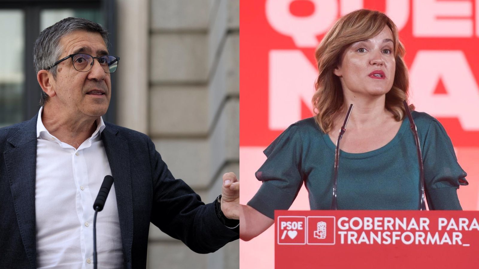 Patxi López i Pilar Alegría, en imatges d'arxiu Patxi López i Pilar Alegría, en imatges d'arxiu