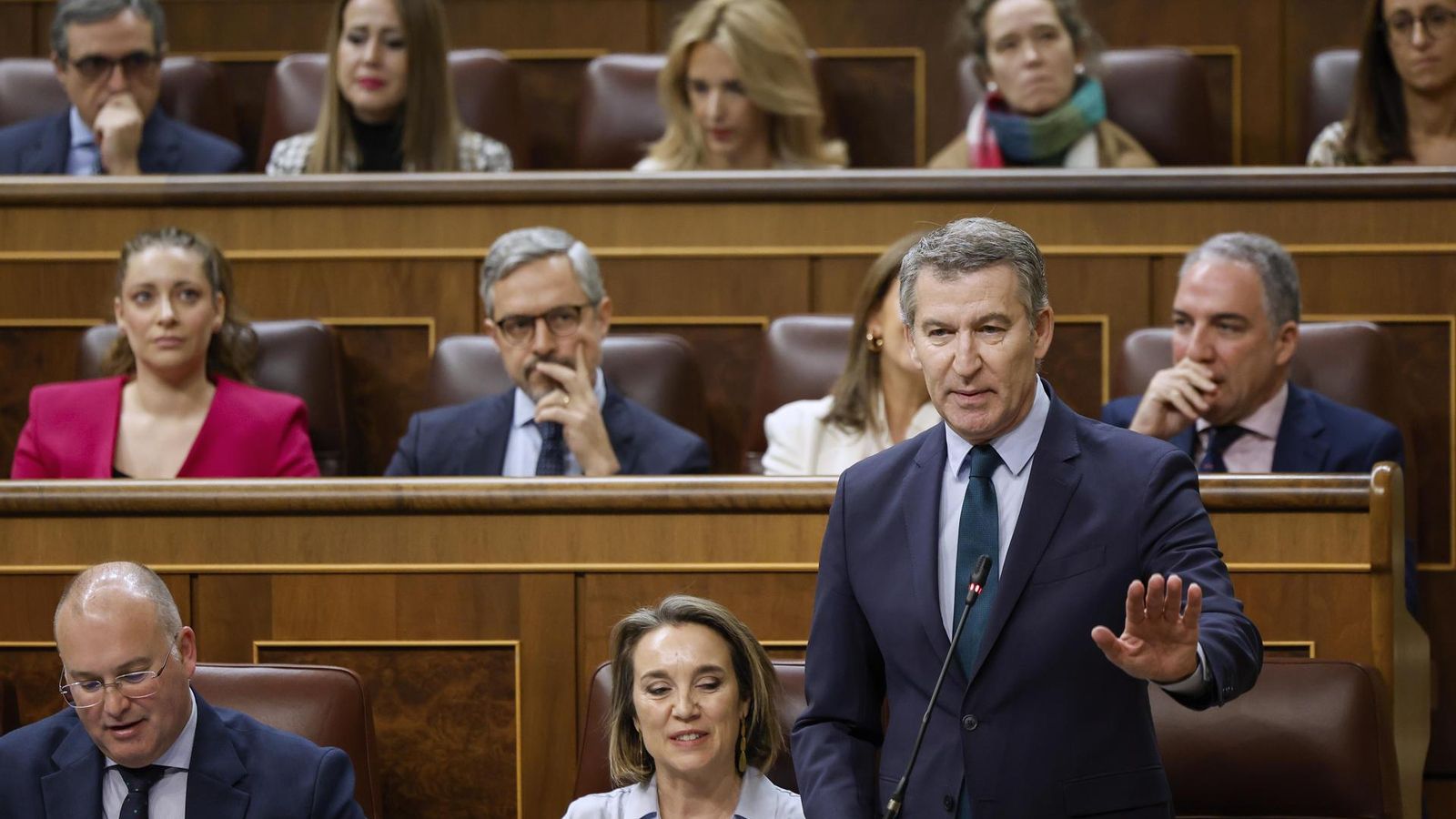 Feijóo, este dimecres durant la sessió de control al Congrés