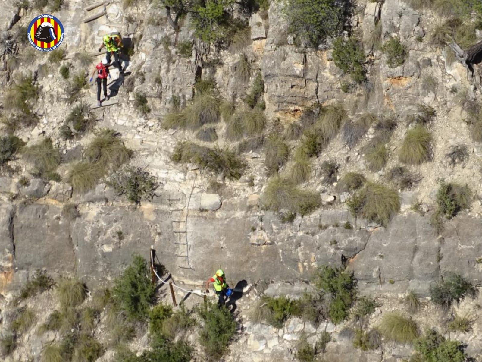 Rescat d'una dona al parc natural de les Gorges del Cabriol