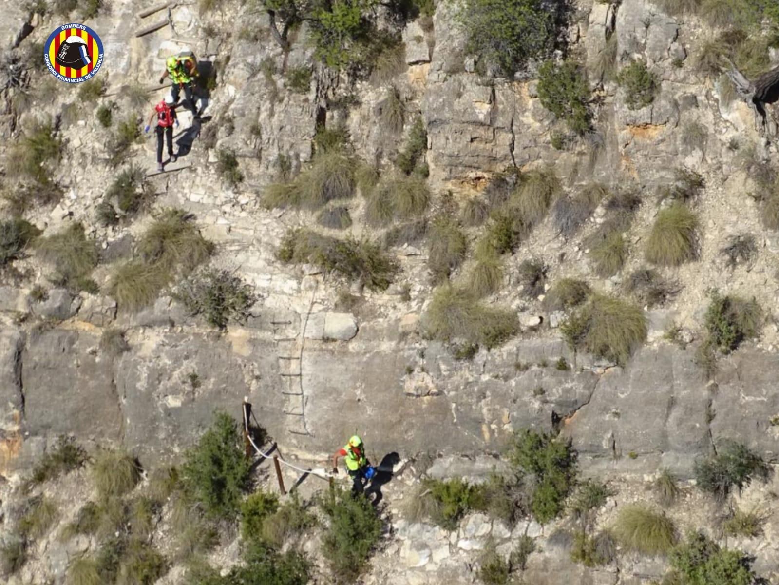 Rescat d'una dona al parc natural de les Gorges del Cabriol Rescat d'una dona al parc natural de les Gorges del Cabriol