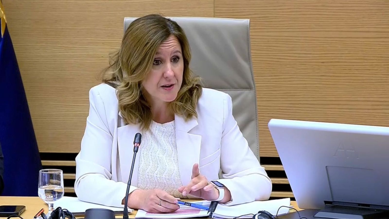 L'alcaldessa de València respón a un dels diputats que la interroga en la comissió d'investigació de la dana del Congrés