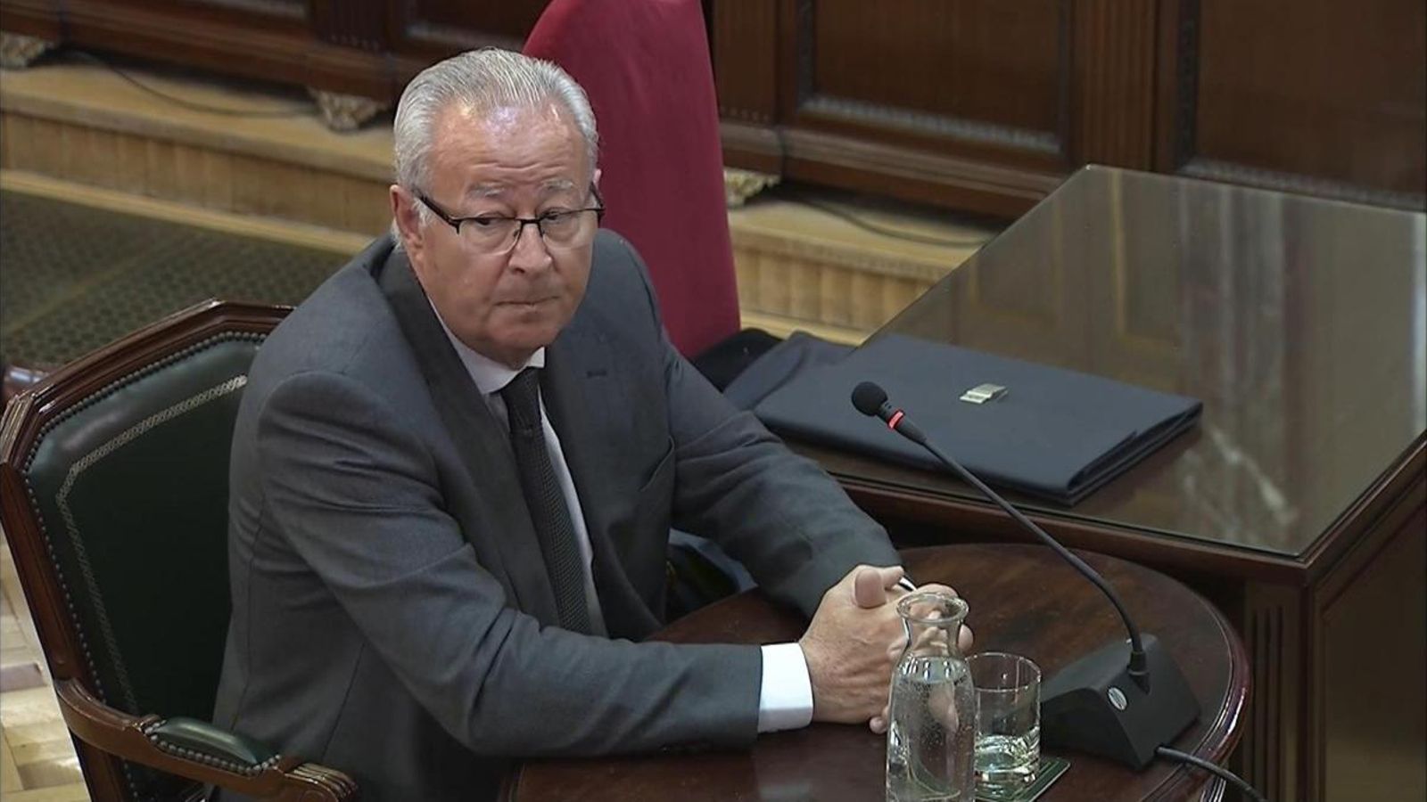 El comissari Sebastián Trapote, en la seua declaració en el judici pel 'procés' en el Tribunal Suprem