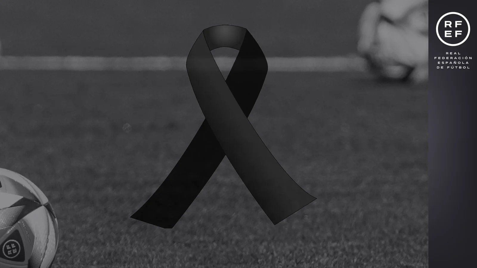 Imatge de condolences de la Reial Federació Espanyola de Futbol