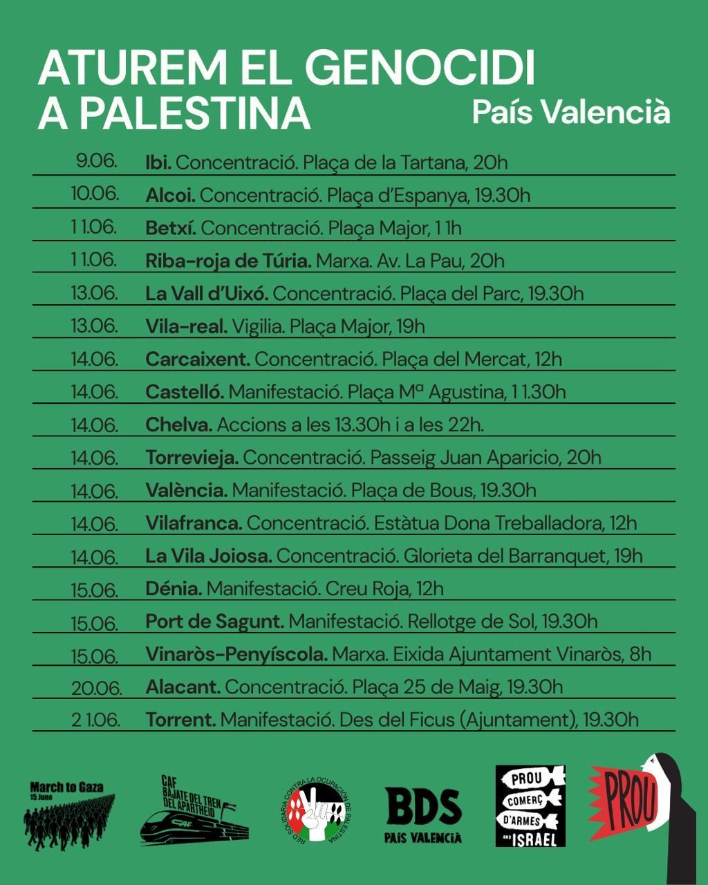 Llistat de municipis valencians que participen en la XVIII mobilització de la Rescop Llistat de municipis valencians que participen en la XVIII mobilització de la Rescop