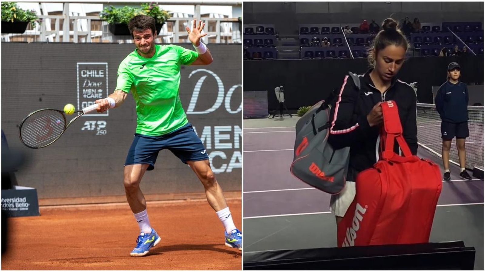 Pedro Martínez colpeja una pilota a Xile mentre que Sorribes s'acomiada de Guadalajara