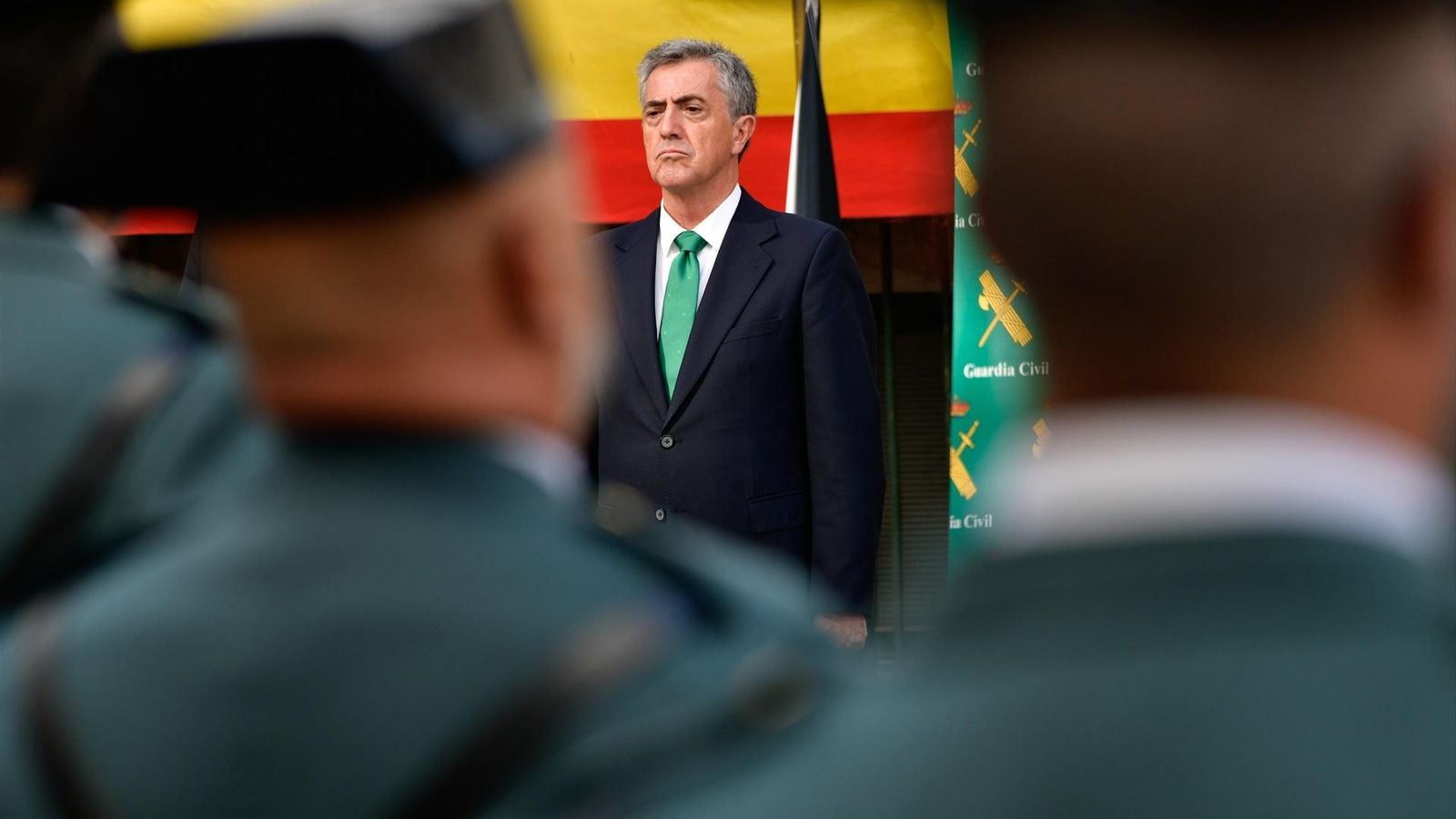 El director general de la Guàrdia Civil, Leonardo Marcos, durant els actes de celebració de la patrona del cos