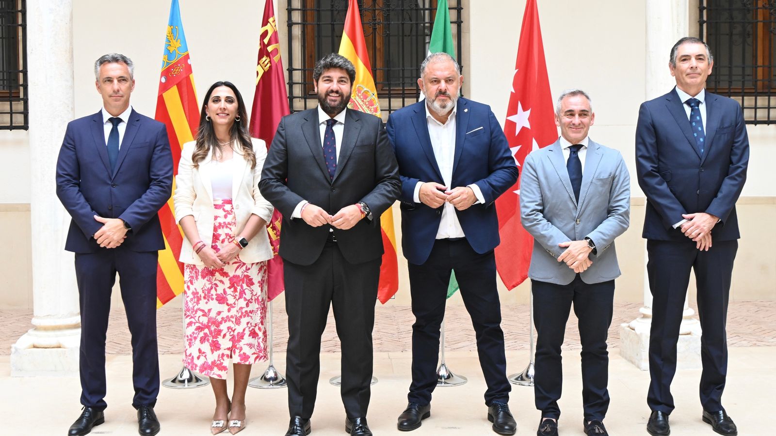 El president de la Regió de Múrcia, Fernando López Miras, ha rebut hui als consellers d'Aigua de Madrid, Andalusia i Comunitat Valenciana