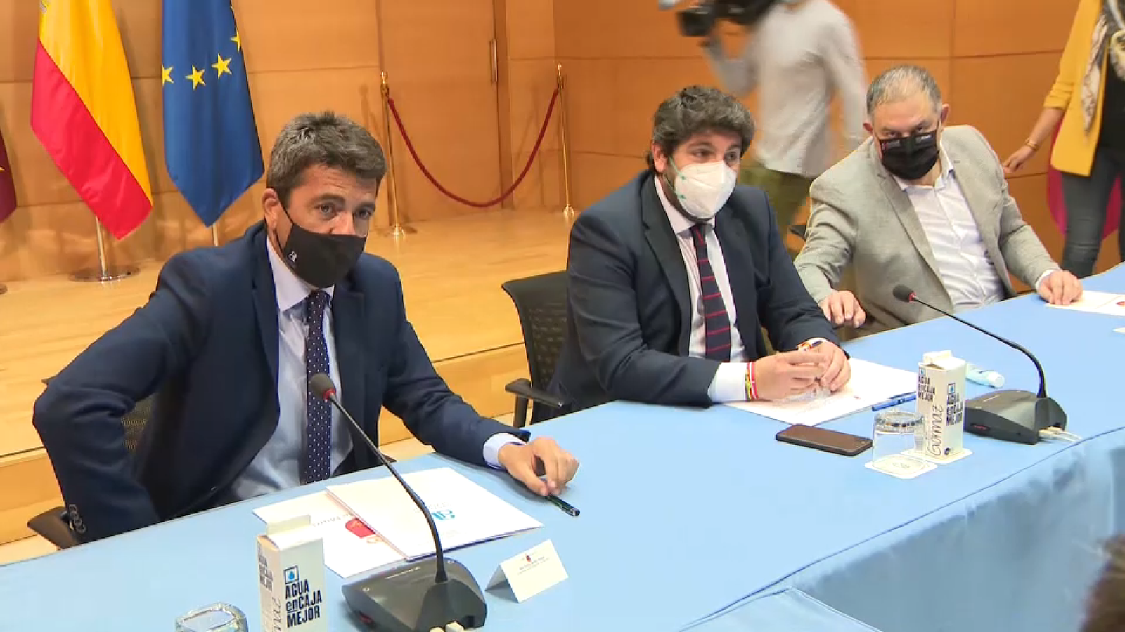 Reunió del president de la Diputació d'Alacant amb el president de la Regió de Múrcia, aquest dimecres