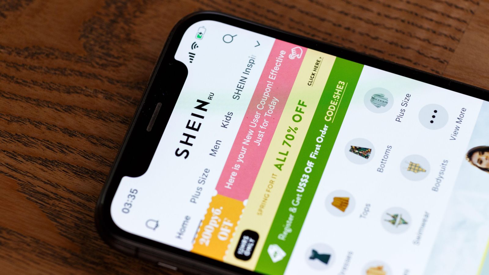 Imatge d'arxiu de l'aplicació de Shein Imatge d'arxiu de l'aplicació de SHEIN