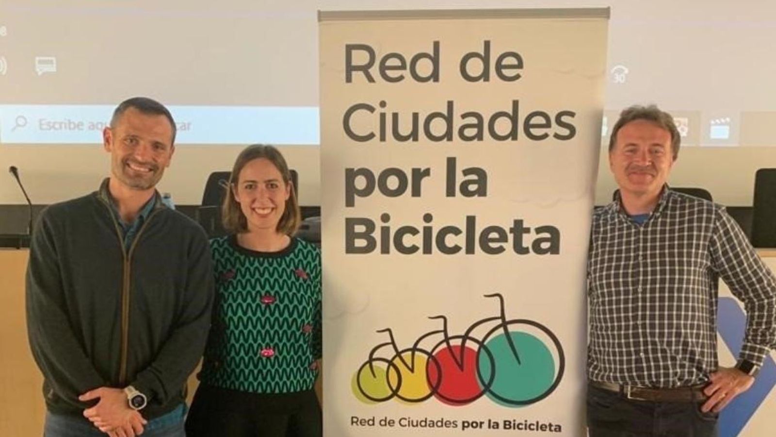 El regidor de Mobilitat Sostenible de l’Ajuntament de València, Giuseppe Grezzi, a la reunió anual de la RCxB, a Madrid.