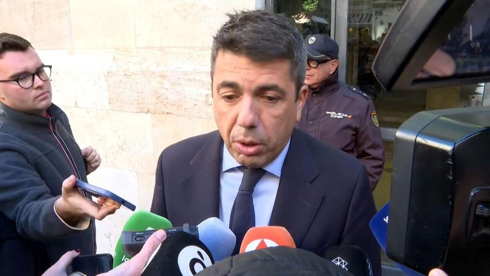 Declaracions de Mazón als mitjans de comunicació, este dimecres