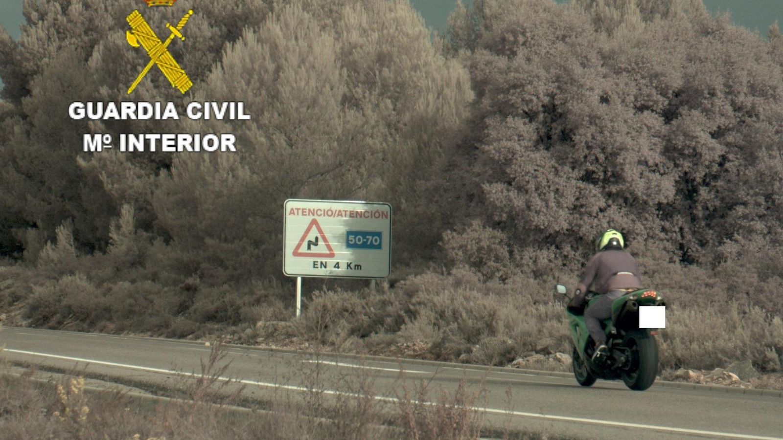 Foto del motorista que va cometre la infracció